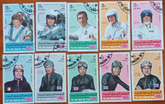 YEMEN(Regat)-&amp;#039;&amp;#039;SPORT-PILOTI Formula1&amp;#039;&amp;#039;-Serie 10v-stamp. foto