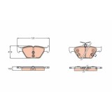 Placute frana Subaru Forester (Sk ), Impreza Liftback (Gt ), Legacy 6 (Bn, Levorg, Outback (Bs), Outback (Bt), Xv (Gt), punte spate, cu indicator uzu