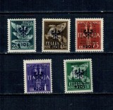 Ljubljana 1944, ocupația germana - Ajutorul de iarna, supratipar pe Italia, serie neuzata incompleta