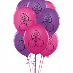 Accesoriu Bachelorette Party Favor Pecker Balloons, 8 Buc.