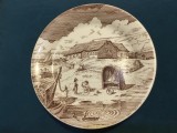 Farfurie vintage cu marcaj C.B.M. Exclusiv ( Ceramica Besio Mondovi ) editie limitata model Sommer ( Vara ) anii 60-70 !