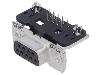 Conector D-Sub 9 Pin Soclu Mamă PCB 90&amp;deg; THT foto