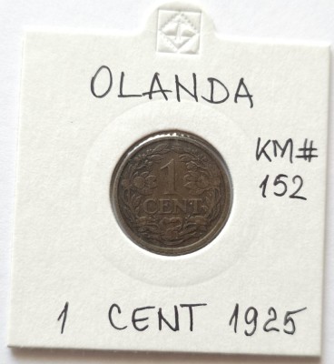 1 cent 1925, Olanda foto