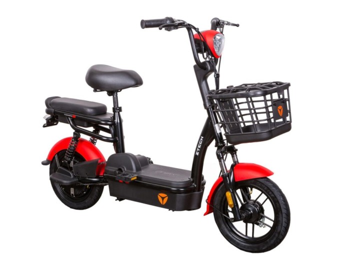 Bicicleta electrica ZT-02 GRAPHENE ,nu necesita permis, motor 350W, baterie 48V 12Ah, autonomie 40km - Rosu