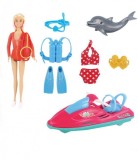 Papusa salvamar cu jet ski si accesorii