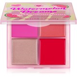 I Heart Revolution Watermelon Dreams Blush &amp; Highlighter Quad paletă cu iluminatoare și farduri de obraz 4x2.8 g