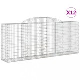 Cumpara ieftin Cosuri gabion arcuite 12 buc. 300x50x120/140 cm fier galvanizat