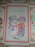 Plansa veche tip Afis,,HAPPY CHRISTMAS,CHRISTMAS,JOCURI DE IARNA,OM DE ZAPADA