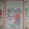 Plansa veche tip Afis,,HAPPY CHRISTMAS,CHRISTMAS,JOCURI DE IARNA,OM DE ZAPADA