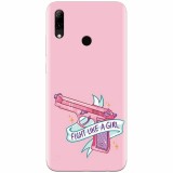 Husa silicon pentru Huawei P Smart 2019, Fight Like A Girl