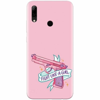 Husa silicon pentru Huawei P Smart 2019, Fight Like A Girl foto