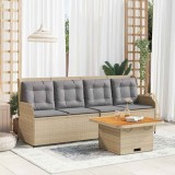 vidaXL Set mobilier de grădină cu perne, 3 piese, bej, poliratan 3262103