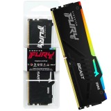 Memorie RAM PC Desktop, Kingston FURY Beast RGB, 16GB, 1Rx8, DDR5, PC5-41600, 5200MHz, 1.25V, KF552C40BBA-16, CL40, Non-ECC, UDIMM, 288 pini