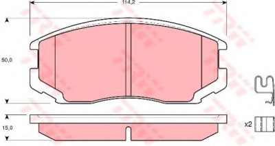 Set placute frana,frana disc MITSUBISHI COLT V (CJ, CP) (1995 - 2003) TRW GDB3214 foto