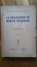 A. de Waelhens - La philosophie de Martin Heidegger filosofia filozofia 379 pag. foto