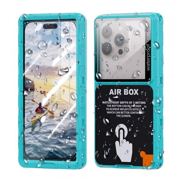 Husa Universala Waterproof pentru Telefon max. 6.9inch, ShellBox, AirBox, Albastra