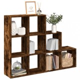 vidaXL Bibliotecă/separator stejar fumuriu 137,5x29x103,5 cm lemn