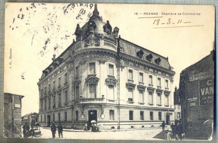 AD 717 C. P. VECHE - ROANE -CHAMBRE DE COMMERCE -1911 -ALBERT LEBRUN -BUCURESTI