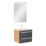 Mobilier complet de baie Vario Clam 60 stejar-antracit
