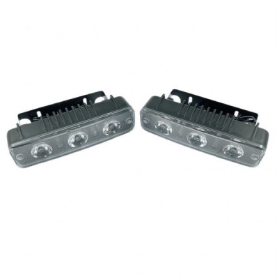 2 x 3 Led lumini de zi Masina Ceata DRL Alb 12V foto