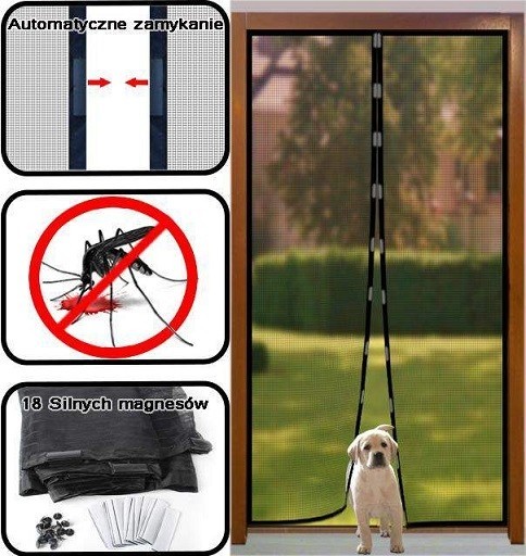 Plasa Perdea Anti Insecte Tantari cu Magneti 200x100cm Magic Mesh ...