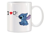 Cana alba personalizata Stitch I Love You, INOVATIX&reg;. 330ml, Oem