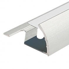 Profil Aluminiu Colt Exterior, 10mm x 2.5m, Argintiu, Model TRA100/00, Profil pentru Colt Exterior, Profil Colturi, Profil Colturi Exterioare, Profil