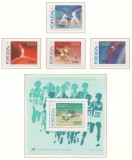 Portugalia 1984 Mi 1635/38 + bl 45 MNH - Jocurile Olimpice de vara, Los Angeles, Nestampilat