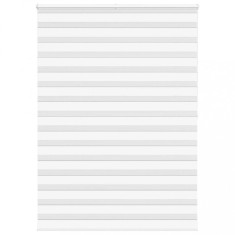 vidaXL Jaluzea tip zebra alb lățime țesătură 160,9 cm poliester