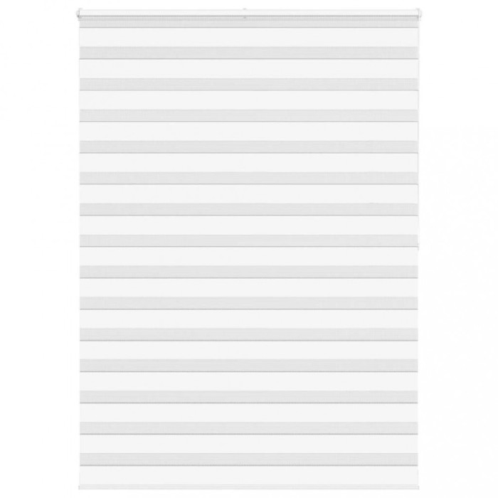 Jaluzea tip zebra alb lățime țesătură 160,9 cm poliester