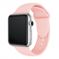 Curea compatibila Apple Watch 1/2/3/4, silicon, 42/44mm, roz pink foto