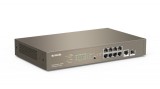 SWITCH PoE Tenda cu management L3 cu 10 porturi (8 x GE PoE, 1 x GE, 1 x SFP) IEEE 802.3at/af, carcasa metalica, rackabil &quot;TEG5310P-8-150W&quot; (timbru ve