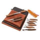 Cumpara ieftin Set de sculptura in lemn BeaverCraft S50X, 14 piese, plus rucsac din piele