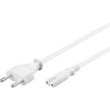 Cablu de alimentare cu 2-pin Euro 5m alb 2x0.75 mm2 cu priza C7