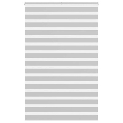 Jaluzea tip zebra gri deschis lățime țesătură 145,9cm poliester foto