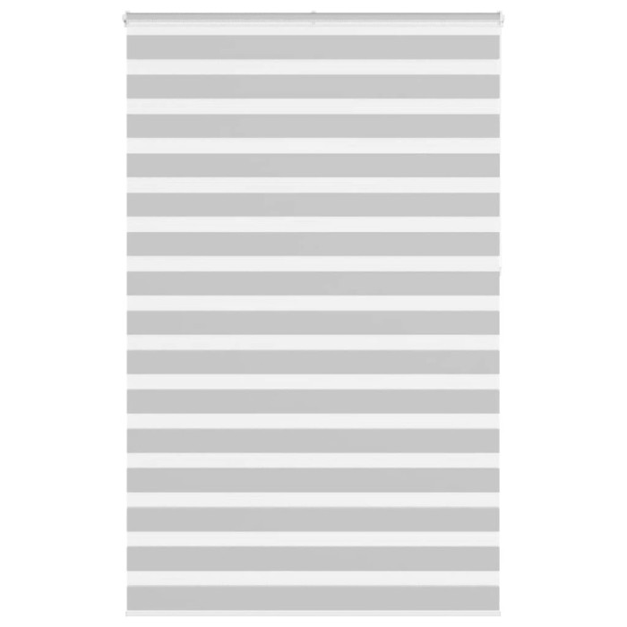 Jaluzea tip zebra gri deschis lățime țesătură 145,9cm poliester