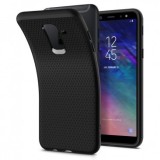 HUSA SILICON SPIGEN LIQUID AIR, SAMSUNG A605 GALAXY A6 PLUS, NEGRU BLISTER