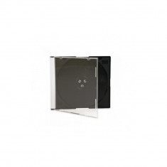 CD carcasa SLIM transparent + negru pentru 1 buc