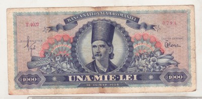 bnk bn Romania 1000 lei 1948 , vf foto