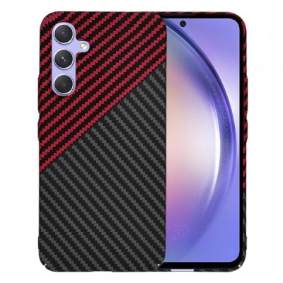 Husa pentru Samsung Galaxy A54 A546, Techsuit, Carbonite FiberShell Vortex, Rosie foto