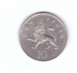 Moneda Marea Britanie 10 pence 1968, stare buna, curata
