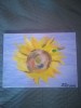 TABLOU PE PANZA CU SASIU NOU 30X40 CM FLOAREA SOARELUI PICTOR FLORIAN PRET 30 LEI, Flori, Acrilic, Abstract