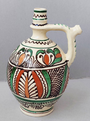 Ulcior mare traditional Corund, ceramica originala, pictat manual, arta populara foto
