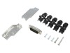 Conector D-Sub Tata ENCITECH, 15 Pini, Unghi 90&deg;, Pe Cablu, Lipire, Ecranat, Aliaj Zinc