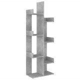 VidaXL Bibliotecă, gri beton, 48x25,5x140 cm, PAL