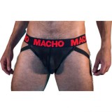 MACHO - Chilot tip jock MX26X2 negru/roșu, MACHO UNDERWEAR