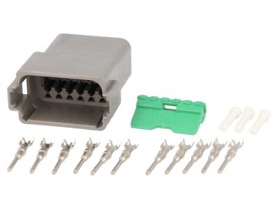 Conector cablu-cablu DT 12 pini crimpat tată foto