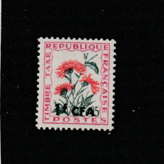 Reunion 1965 - Taxe,Flora , Flori , supratipar CFA.,dant., MNH,Mi.P50