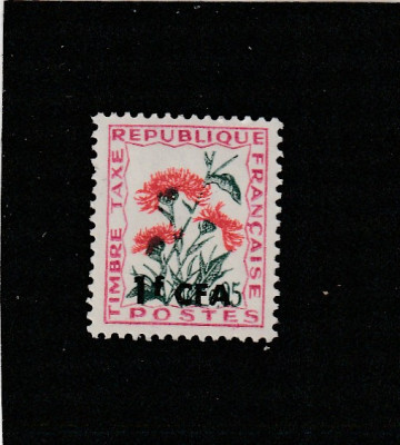 Reunion 1965 - Taxe,Flora , Flori , supratipar CFA.,dant., MNH,Mi.P50 foto