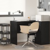 Birou Scris Negru vidaXL, Lemn Prelucrat, Compact 100x50 cm, Rafturi, Birou Calculator, Design Modern